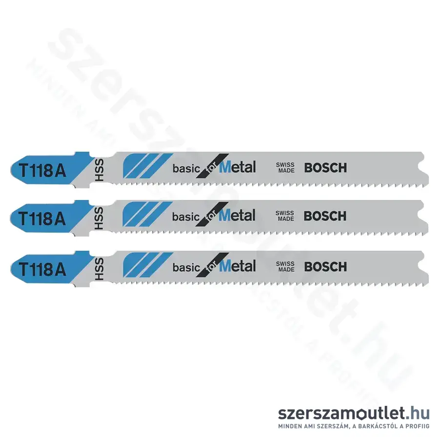 BOSCH T 118 A Basic for Metal szúrófűrészlap [3db/csomag] (2608631507)