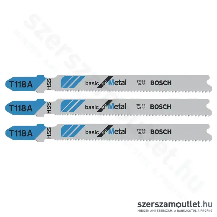 BOSCH T 118 A Basic for Metal szúrófűrészlap [3db/csomag] (2608631507)