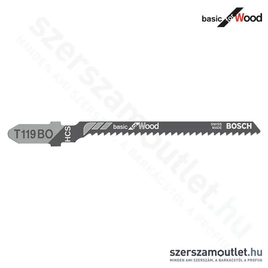 BOSCH T 119 BO Basic for Wood szúrófűrészlap 83mm [1db] (2608637879-0)