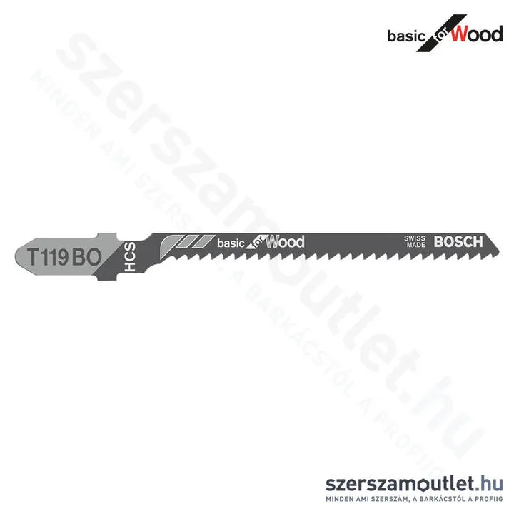 BOSCH T 119 BO Basic for Wood szúrófűrészlap 83mm [1db] (2608637879-0)