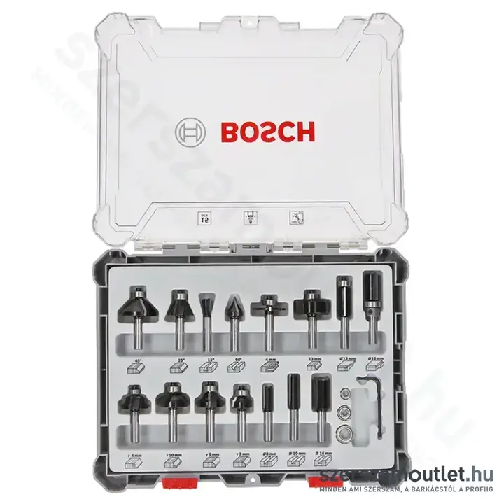 BOSCH 15 részes vegyes marószár készlet 8mm-es szárral (2607017472)