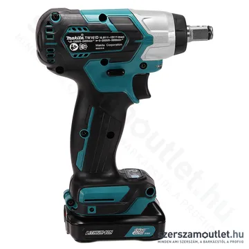 MAKITA TW161DWAJ Akkus szénkefementes ütvecsavarbehajtó (165Nm/2x2,0Ah/12V)