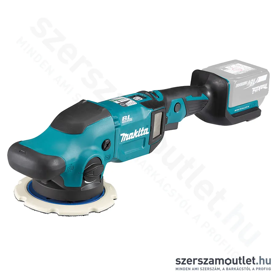 MAKITA DPO600ZX1 Szénkefementes Polírozó (18V/150mm) (Akku és töltő nélkül!)