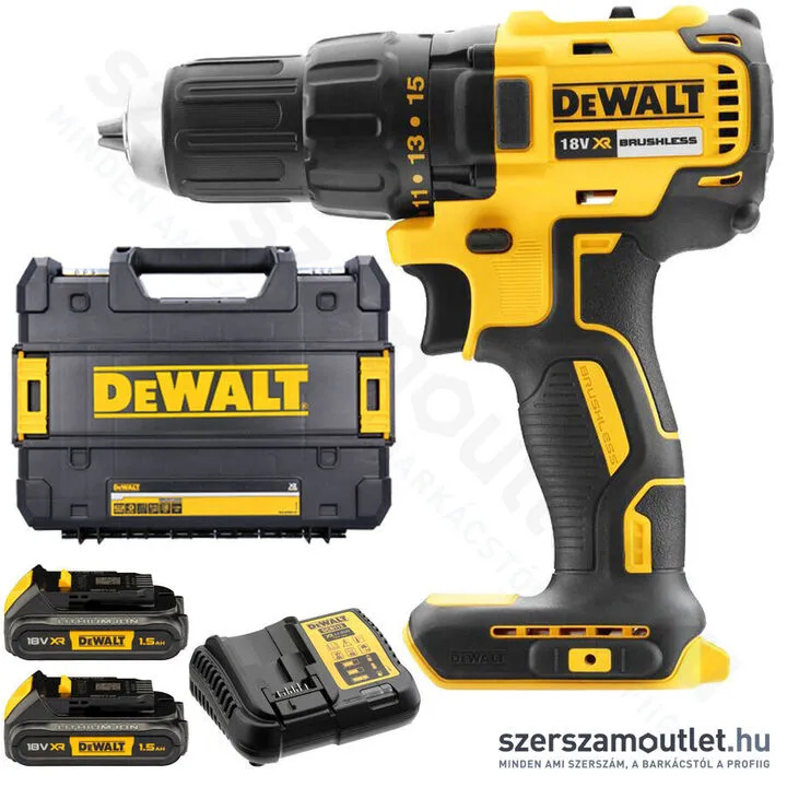 DEWALT DCD777S2T-QW Akkus fúró-csavarozó kofferben (65Nm) (2x1,5Ah/18V)