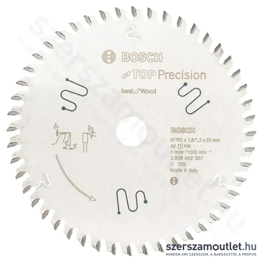 BOSCH Top Precision Best for Multi Material körfűrészlap 165x1,8/1,3x20mm (2608642387)