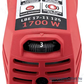 FLEX LBE 17-11 125 Sarokcsiszoló fordulatszám szabályozós, mechanikus fékkel (1700W/125mm) (447.668)