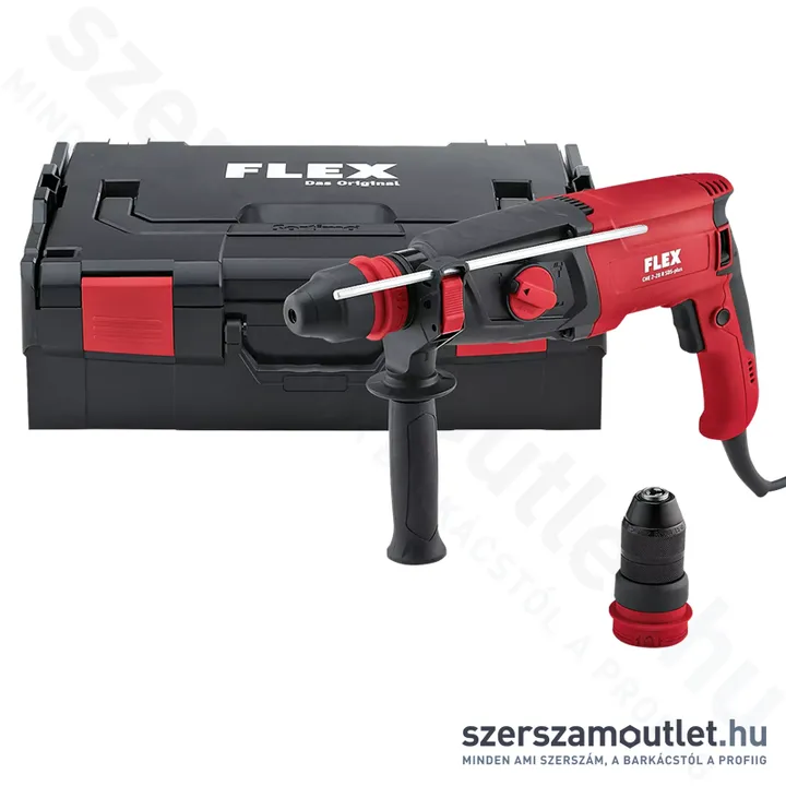 FLEX CHE 2-28 R SDS-Plus Fúrókalapács + fém gyorstokmány, L-BOXX (800W/2,7J) (461.490)