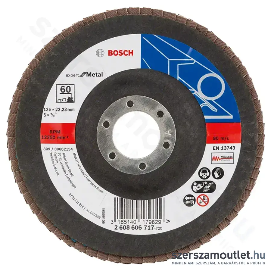 BOSCH Expert for Metal X551 Zirkon legyezőtárcsa 125x22,23mm/P60