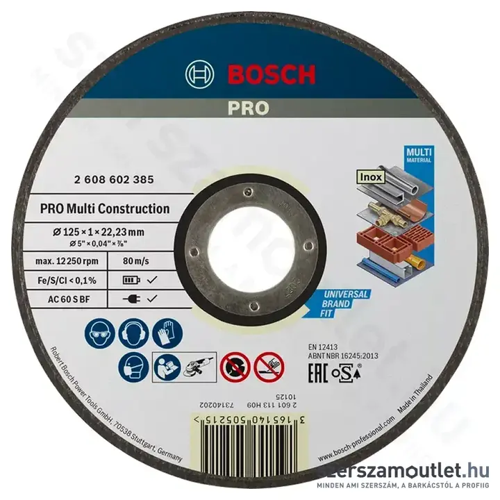 BOSCH Multi Construction Rapido ACS V BF vágókorong 125x1x22,23mm