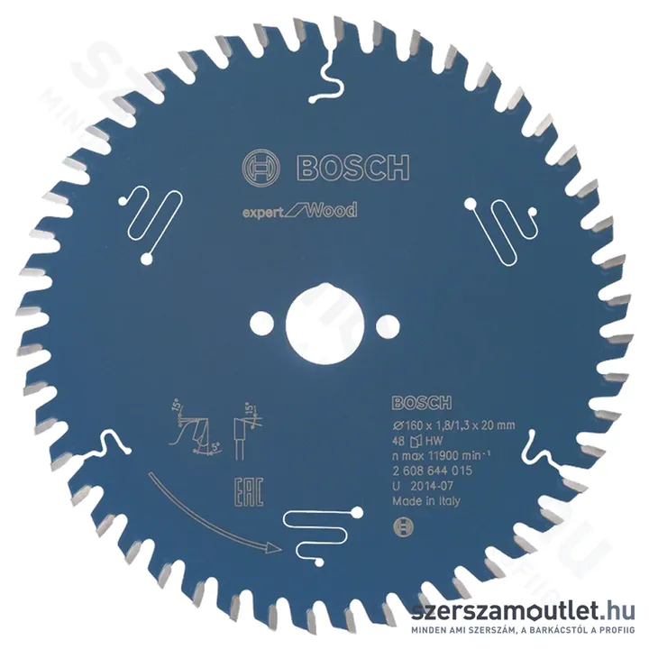 BOSCH Expert for Wood körfűrészlap 160x1,8/1,3x20mm T48 (2608644015)