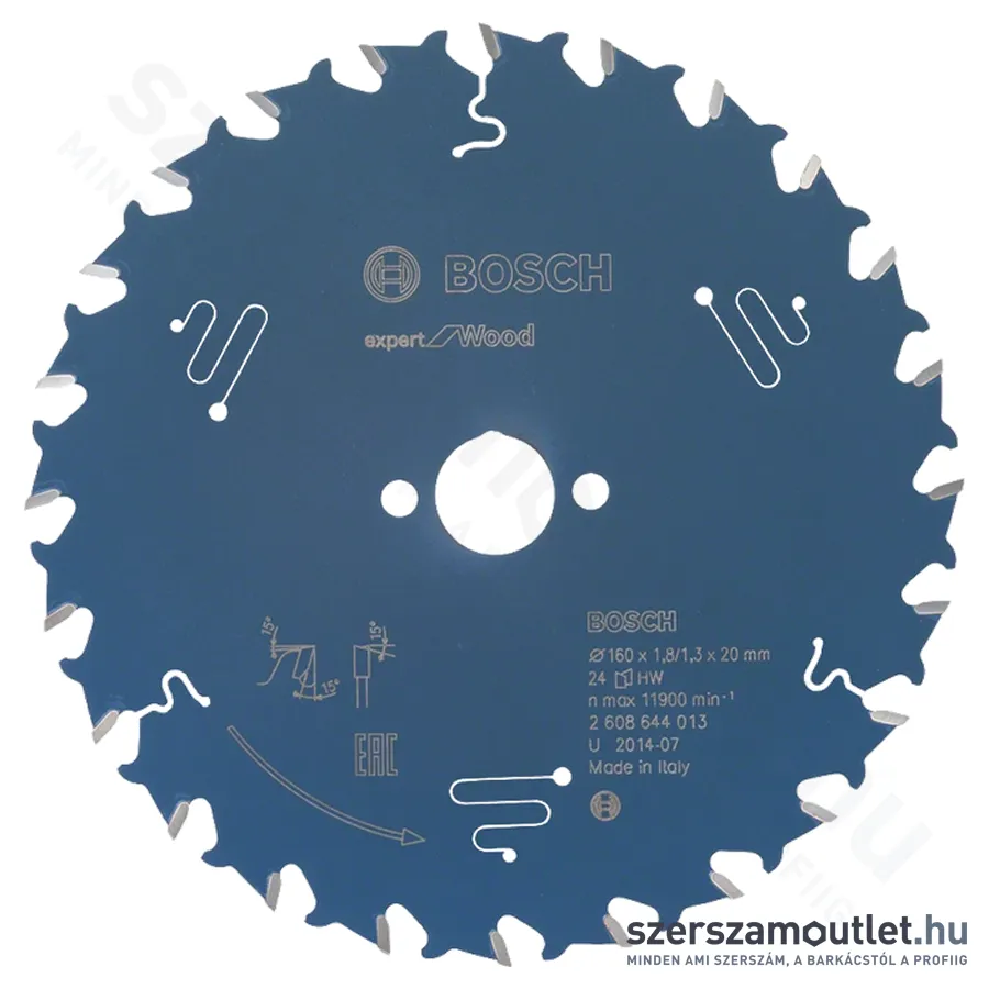 BOSCH Expert for Wood körfűrészlap 160x1,8/1,3x20mm T24 (2608644013)