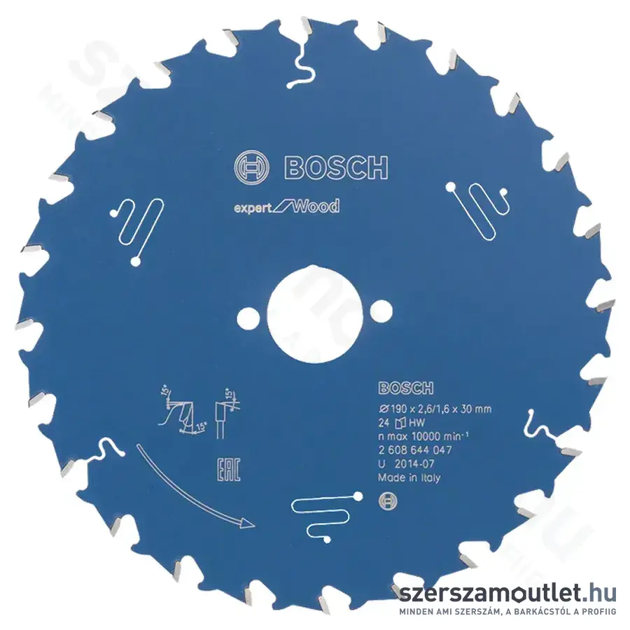 BOSCH Expert for Wood körfűrészlap 190x2,6/1,6x30mm T24 (2608644047)