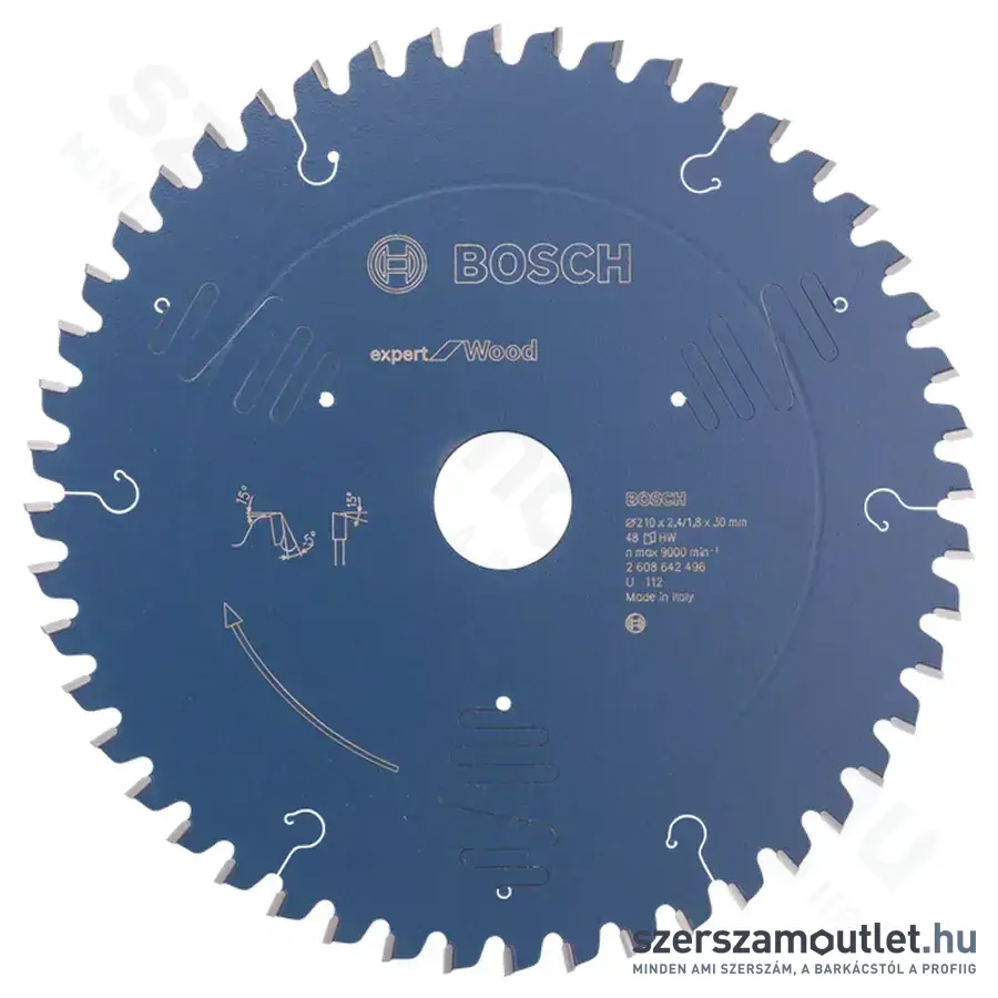 BOSCH Expert for Wood körfűrészlapok leszabó és gérvágó fűrészekhez, 210x2,4/1,8x30mm 48 fog