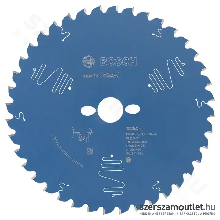 BOSCH Expert for Wood körfűrészlap gérvágó fűrészekhez 250x2,4/1,8x30mm T40 (2608644080)