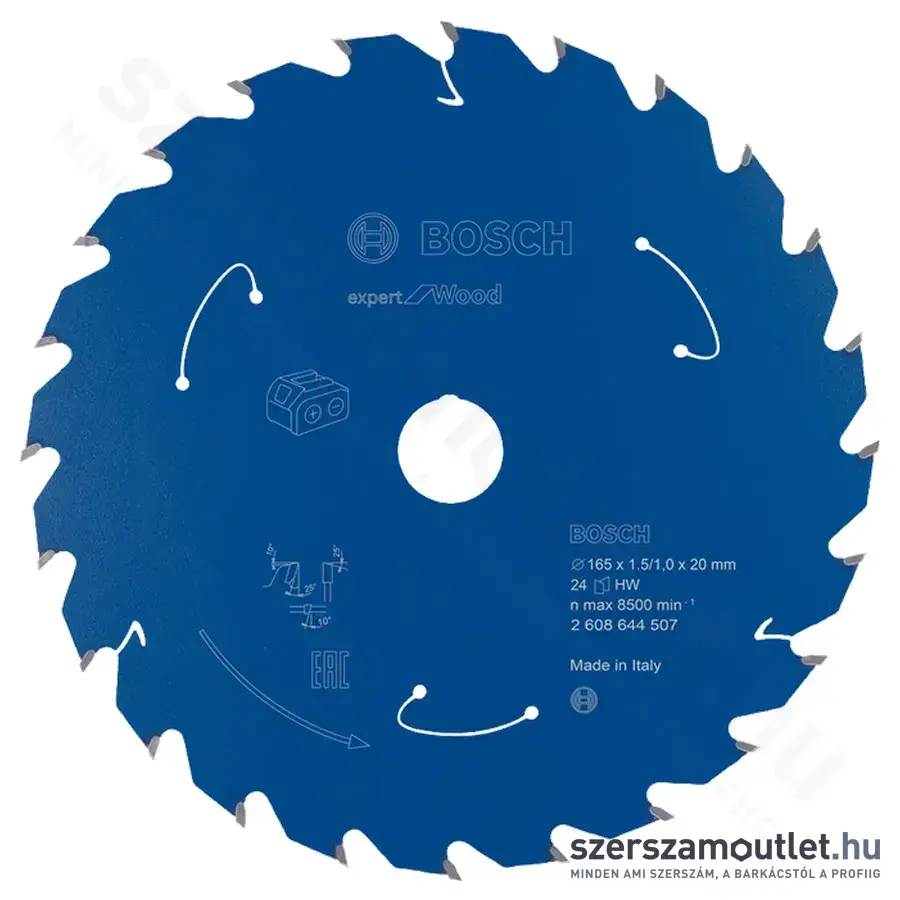 BOSCH Expert for Wood körfűrészlap akkumulátoros fűrészekhez 165x1,5/1,2x20mm 24 fog