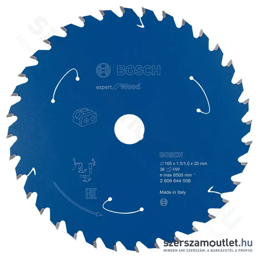 BOSCH Expert for Wood körfűrészlap akkumulátoros fűrészekhez 165x1,5/1,3x20mm 36 fog