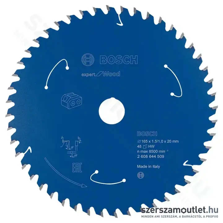 BOSCH Expert for Wood körfűrészlap akkumulátoros fűrészekhez 165x1,5/1,4x20mm 48 fog