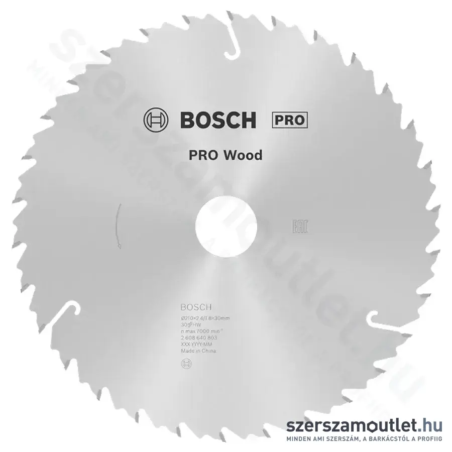 BOSCH Speedline Wood körfűrészlapok kézi körfűrészekhez 210x2,4/1,8x30mm 30 fog