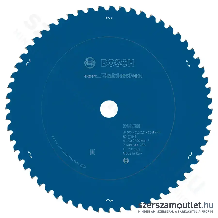 BOSCH Expert for Stainless Steel körfűrészlap 305x2,5/2,2x25,4 mm, 60 fog