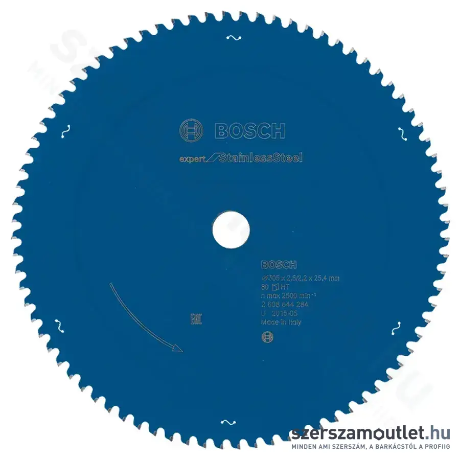 BOSCH Expert for Stainless Steel körfűrészlap 305x2,5/2,2x25,4 mm, 80 fog