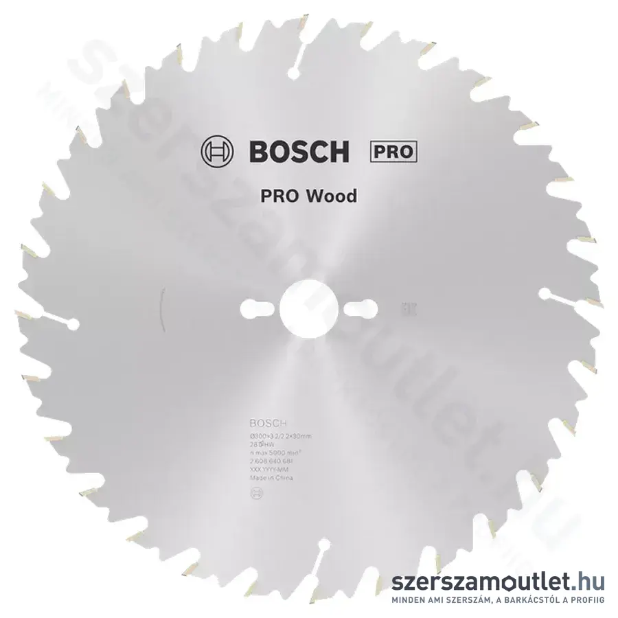 BOSCH Speedline Wood körfűrészlap asztali körfűrészekhez 300x3,2/2,2x30mm 28 fog