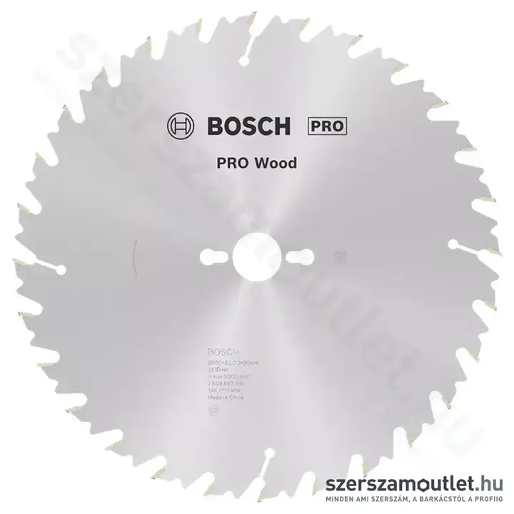BOSCH Speedline Wood körfűrészlap asztali körfűrészekhez 300x3,2/2,2x30mm 28 fog