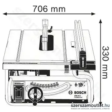 BOSCH GTS 10 J Asztali körfűrész (1800W/254mm)