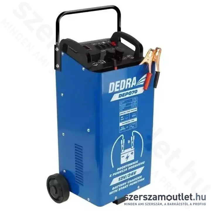 DEDRA Akkumulátortöltő egyenirányú inditás funkcióval 400Ah 12/24V