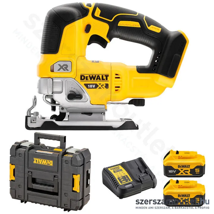 DEWALT DCS334P2-QW Akkus szénkefementes szúrófűrész TSTAK kofferben (2x5,0Ah/18V)