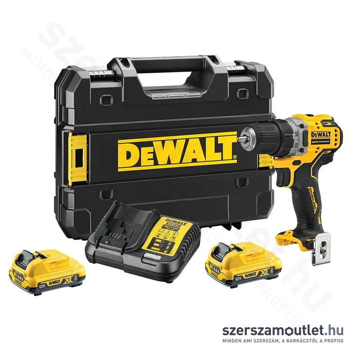 DEWALT DCD701D2-QW Akkus fúró-csavarbehajtó TSTAK kofferben (57,5Nm/2x2,0Ah/12V)