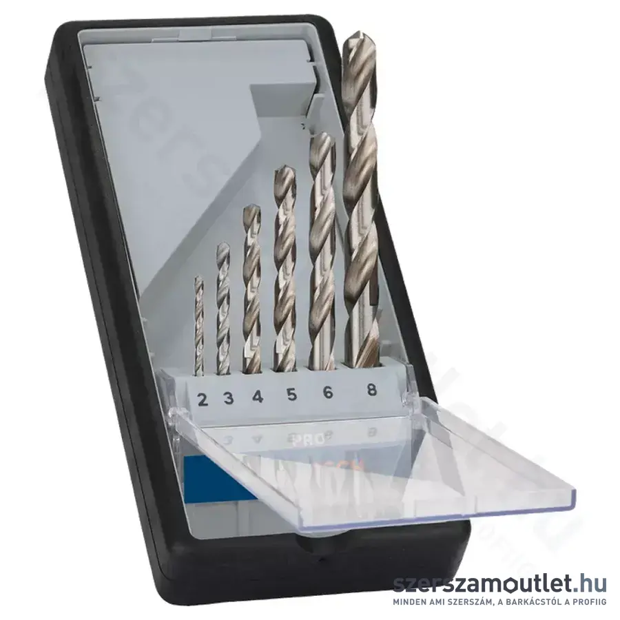 BOSCH HSS-G Robust Line fémfúró készlet (6db, 2,0-8,0mm)