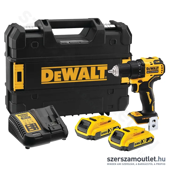 DEWALT DCD708D2T-QW Akkus fúró-csavarbehajtó, szénkefementes, kofferben (65Nm/2x2,0Ah/18V)