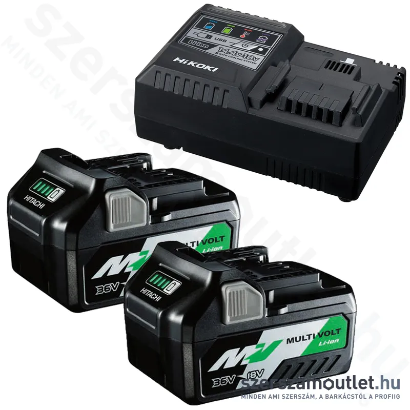 HIKOKI MV-A MULTI VOLT Akku csomag töltővel (18V/5,0Ah-36V/2,5Ah)