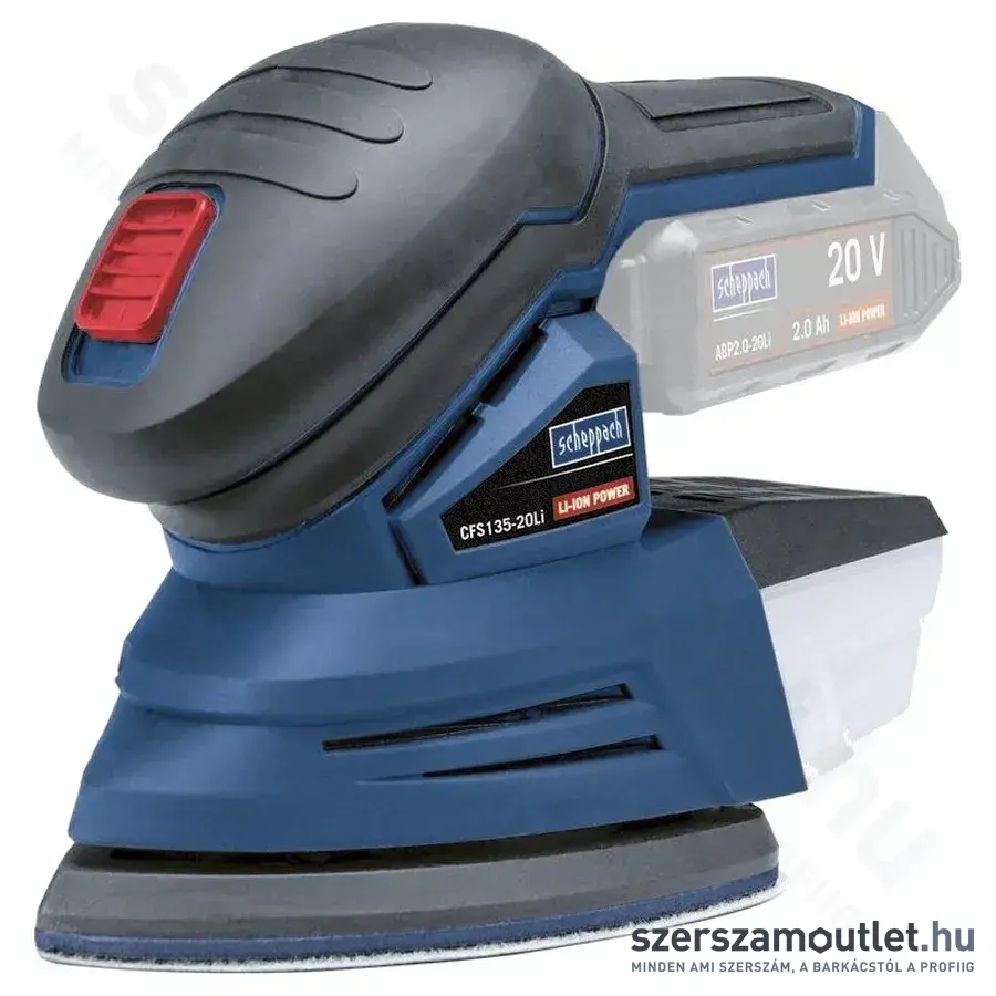 SCHEPPACH CFS135-20LI Akkus rezgőcsiszoló (20V/135mm) (Akku és töltő nélkül!)