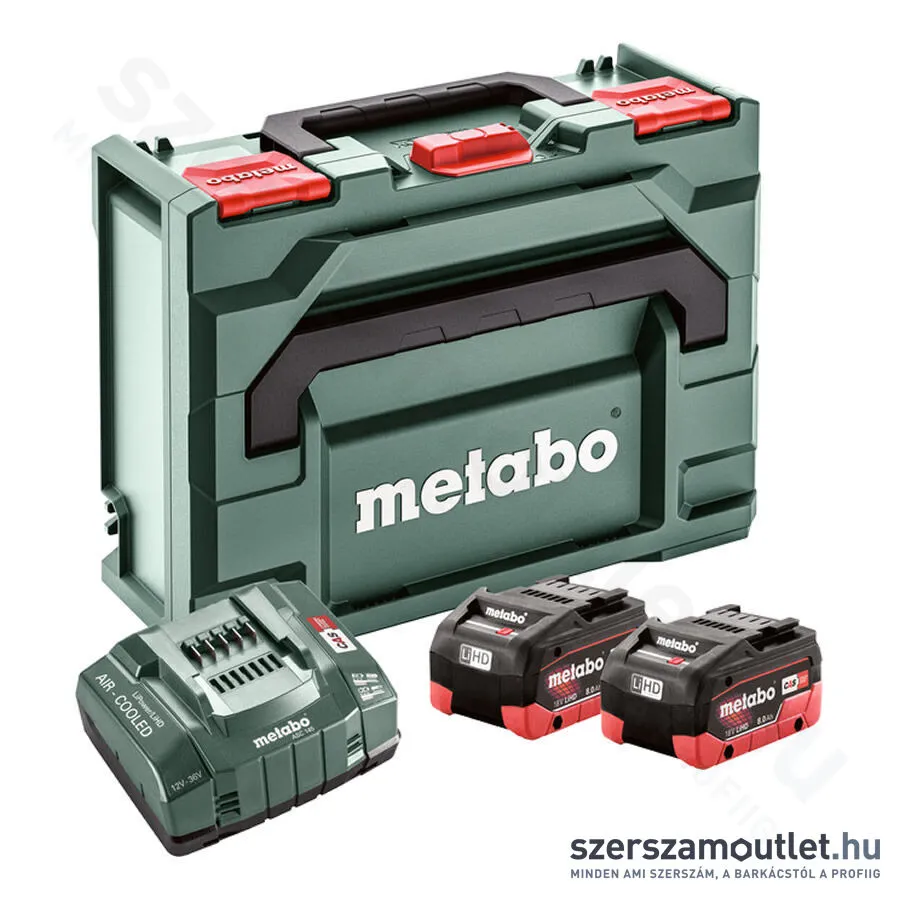 METABO BASIC-SET Akku + töltő szett (2x8,0Ah/18V LiHD) + metaBOX 145 koffer