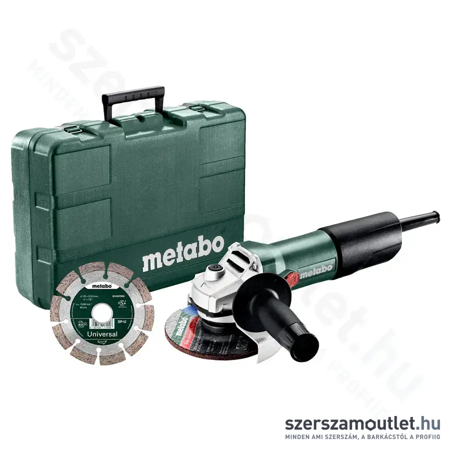 METABO W 850-125 SET Sarokcsiszoló kofferben (850W/125mm) (603608510)