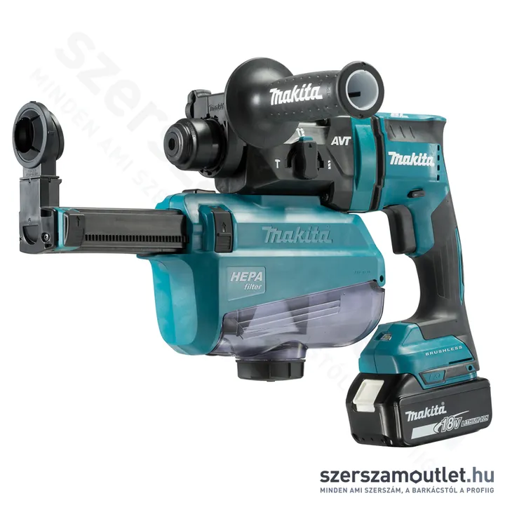 MAKITA DHR182RTWJ Akkus szénkefementes fúró-vésőkalapács 1,7J MakPac kofferben (2x18V/5,0Ah)