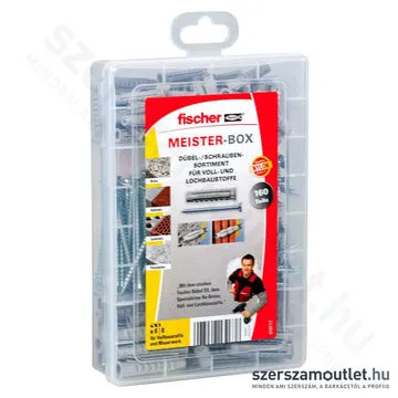FISCHER Mester-Box SX Műanyag dübel peremmel + csavar készlet [160db/doboz] (513777)