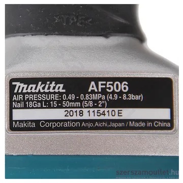 MAKITA AF506 Levegős tűszegező kofferben (18GA/15-50mm)