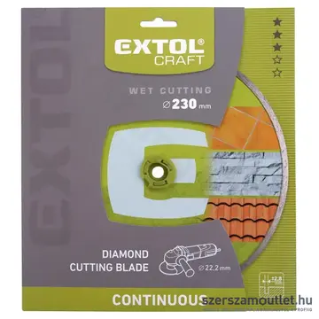 EXTOL Gyémánttárcsa csempevágáshoz (sima), vizes vágásra 230x22,2mm