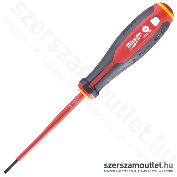 MILWAUKEE VDE szigetelt csavarhúzó lapos SL 0,5x3,0x100mm (4932464035) (4932478713)