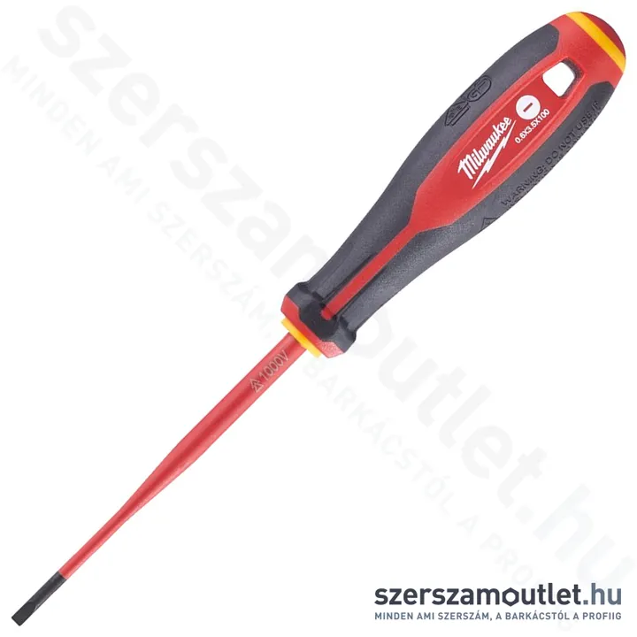 MILWAUKEE VDE szigetelt csavarhúzó lapos SL 0,6x3,5x100mm (4932464036) (4932478714)