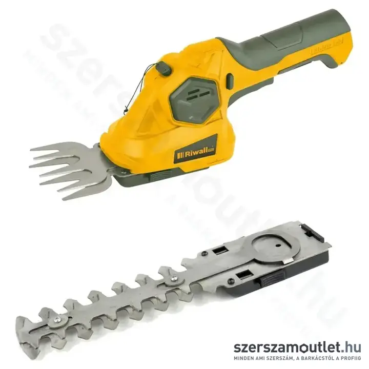 RIWALL RASH 1236 Akkus fű és sövényvágó olló, 80mm, 120mm (1,5Ah/3,6V)