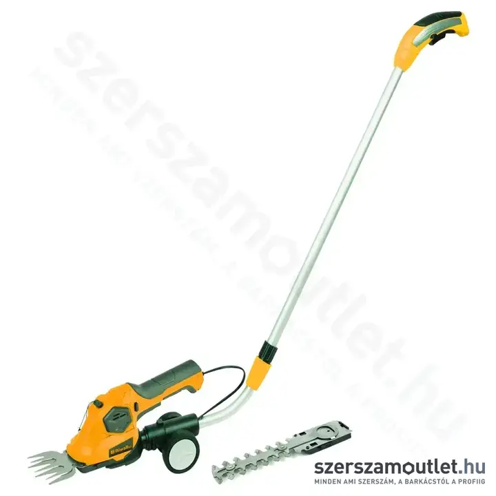 RIWALL RASH 1236 LH Akkus fű és sövényvágó olló, teleszkópos nyél, 80mm, 120mm (1,5Ah/3,6V)