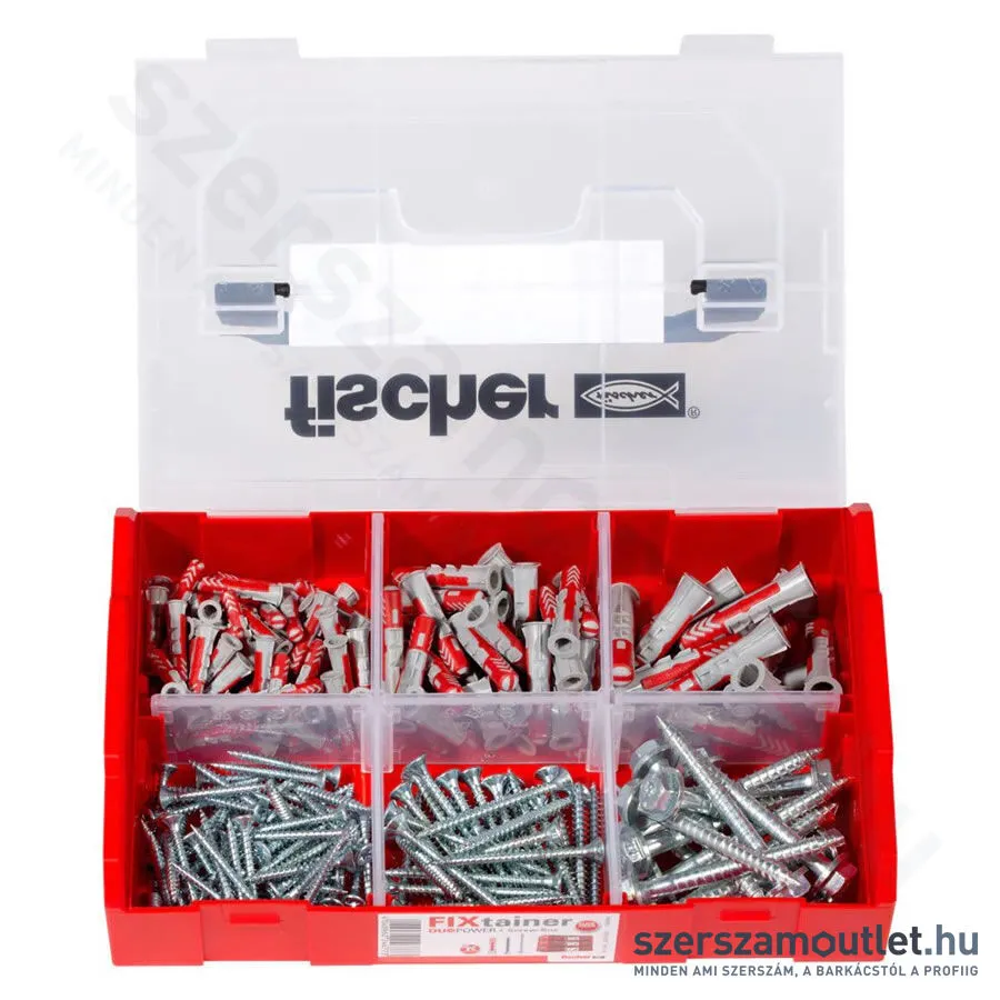 FISCHER FixTainer DUOPOWER Műanyag dübel + csavar készlet [210db/doboz] (536162)