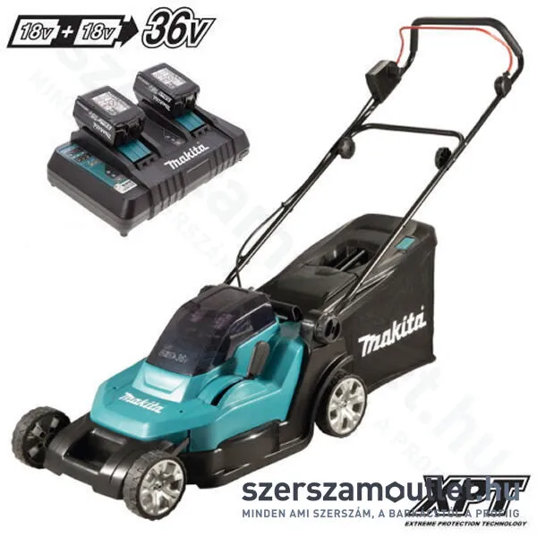 MAKITA DLM432PT2 Akkus fűnyíró (2x18V/2x5,0Ah/43cm)