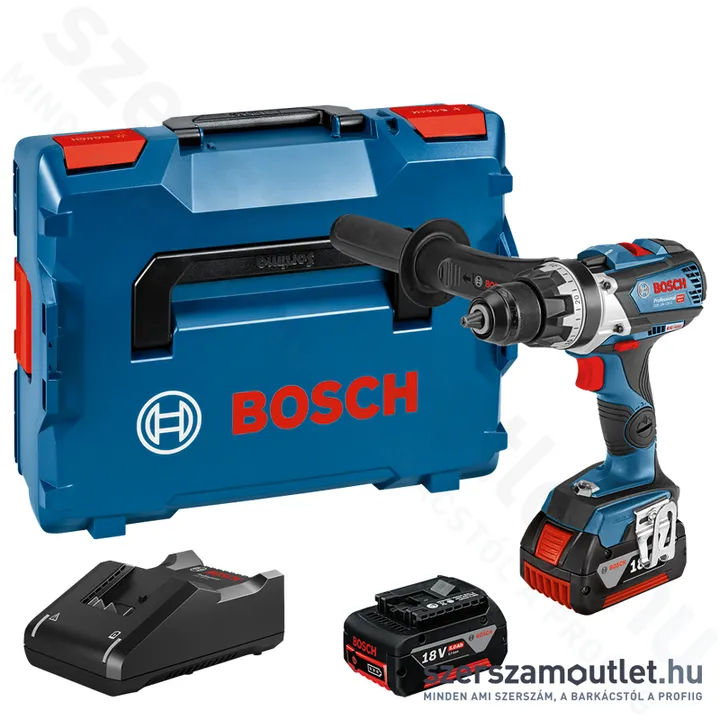 BOSCH GSR 18V-110 C Akkus fúró-csavarbehajtó L-Boxxban (2x5,0Ah/18V) (06019G010C)