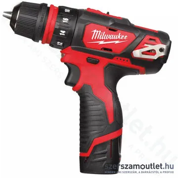 MILWAUKEE M12 BDDXKIT-202C Akkus fúró-csavarbehajtó, levehető tokmányú, kofferben (32Nm/2x2,0Ah/12V)