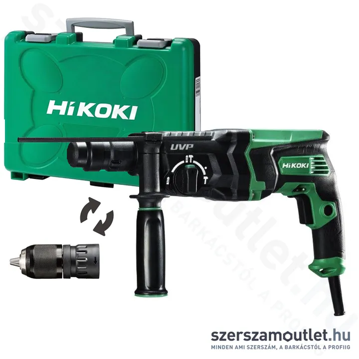 HIKOKI DH28PMY2 Fúró-vésőkalapács kofferben cseretokmánnyal SDS-Plus (850W/3,2J)