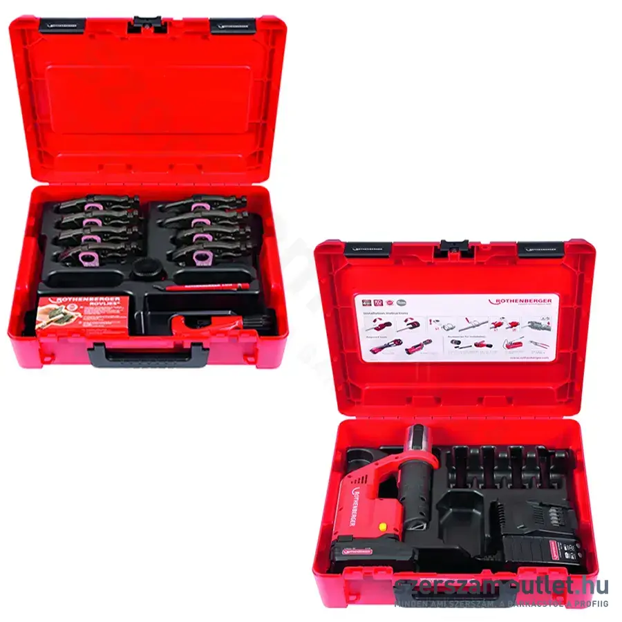 ROTHENBERGER ROMAX Compact MaxiPro akkus présgép préspofákkal 1/4